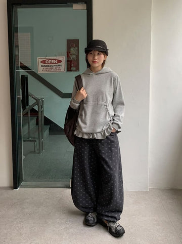 Felmo Star Cotton Balloon Wide Pants